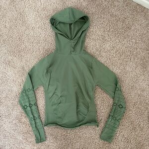 Free People Cropped Hooded Sweatshirt